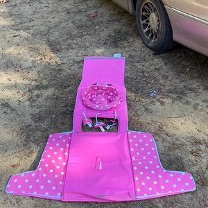 Brand new babygirl zip and fold play sit chair w toys